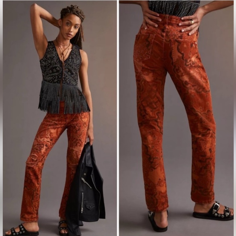 Anthropologie Pilcro Denim Slim Boyfriend Crop Pants